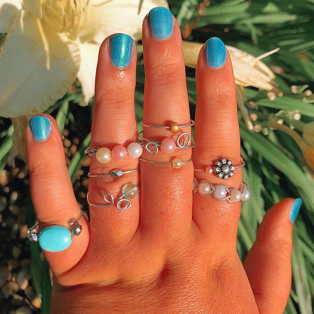 (2) 💫HANDMADE-anxiety rings! Any 3 for $10